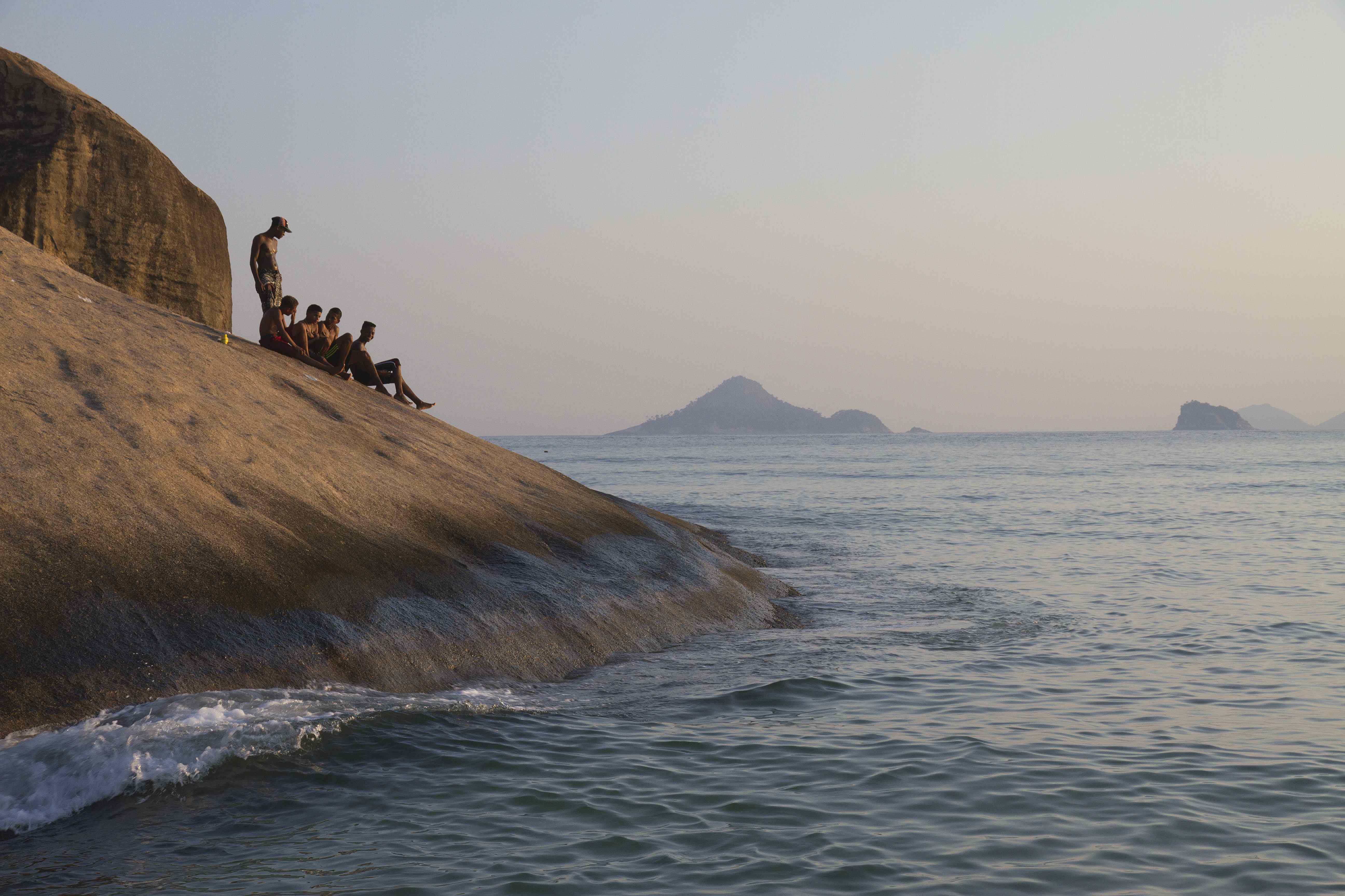 Brazilian coast at sunset